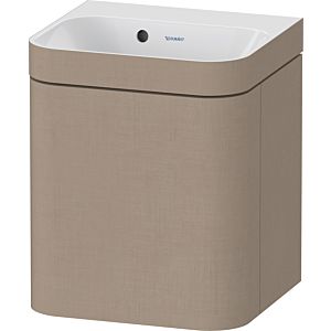 Duravit Happy D.2 Plus meuble sous-vasque HP4633N75750000 40x36cm, 1 porte, charnières à gauche, sans trou pour robinet, lin