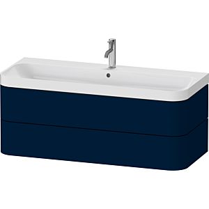 Duravit Happy D.2 Plus vanity HP4349O98980000 117.5x49cm, 2 drawers, 1 tap hole, midnight blue satin finish