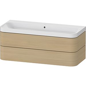 Duravit Happy D.2 Plus HP4349N71710000 117,5x49cm, 2 tiroirs, sans trou pour robinetterie, chêne méditerranéen