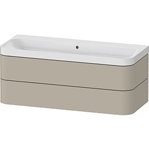 Duravit Happy D.2 Plus HP4349N60600000 117,5x49cm, 2 tiroirs, sans trou pour robinetterie, taupe satiné mat