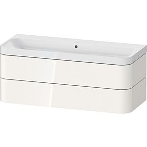 Duravit Happy D.2 Plus Möbelwaschtisch HP4349N22220000 117,5x49cm, 2 Schubkästen, ohne Hahnloch, weiß hochglanz