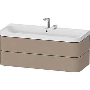 Duravit Happy D.2 Plus Möbelwaschtisch HP4349E75750000 117,5x49cm, 2 Schubkästen, 2 Hahnlöcher, leinen