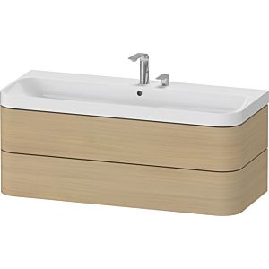 Duravit Happy D.2 Plus HP4349E71710000 117,5x49cm, 2 tiroirs, 2 trous pour robinetterie, chêne méditerranéen