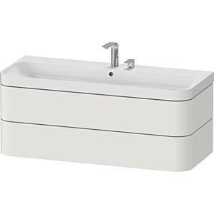 Duravit Happy D.2 Plus Möbelwaschtisch HP4349E39390000 117,5x49cm, 2 Schubkästen, 2 Hahnlöcher, nordic weiß seidenmatt