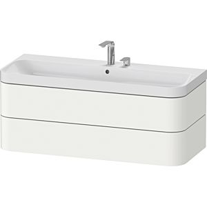 Duravit Happy D.2 Plus vanity HP4349E36360000 117.5x49cm, 2 drawers, 2 tap holes, white satin finish
