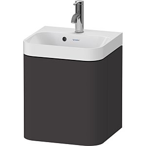 Duravit Happy D.2 Plus vanity HP4344O80800000 40x36cm, 1 door, hinged right, with tap hole, graphite super matt