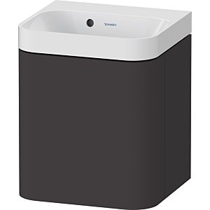 Duravit Happy D.2 Plus Möbelwaschtisch HP4344N80800000 40x36cm, 1 Tür, Anschlag rechts, ohne Hahnloch, graphit supermatt