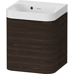 Duravit Happy D.2 Plus Möbelwaschtisch HP4344N69690000 40x36cm, 1 Tür, Anschlag rechts, ohne Hahnloch, nussbaum gebürstet