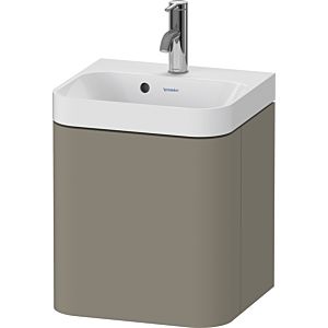 Duravit Happy D.2 Plus Möbelwaschtisch HP4340O92920000 40x36cm, 1 Tür, Anschlag links, mit Hahnloch, steingrau seidenmatt