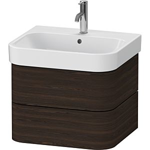 Duravit Happy D.2 Plus HP4385069690000 57,5 x 49 cm, noyer brossé, 2 tiroirs