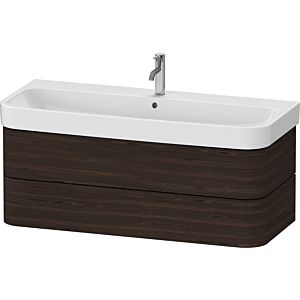 Duravit Happy D.2 Plus Waschtisch-Unterschrank HP4389069690000 117,5 x 49 cm, nussbaum gebürstet, 2 Schubkästen