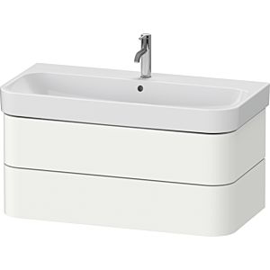 Duravit Happy D.2 Plus Waschtisch-Unterschrank HP4388036360000 97,5 x 49 cm, weiß seidenmatt, 2 Schubkästen