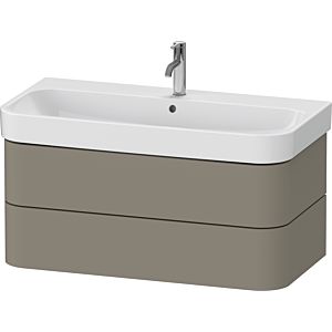 Duravit Happy D.2 Plus HP4388092920000 97,5 x 49 cm, finition gris pierre satiné, 2 tiroirs