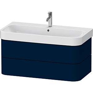 Duravit Happy D.2 Plus Waschtisch-Unterschrank HP4388098980000 97,5 x 49 cm, nachtblau seidenmatt, 2 Schubkästen