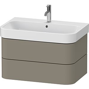 Duravit Happy D.2 Plus Waschtisch-Unterschrank HP4387092920000 77,5 x 49 cm, steingrau seidenmatt, 2 Schubkästen