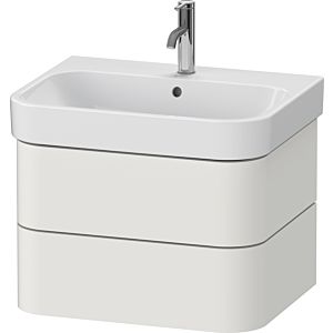 Duravit Happy D.2 Plus Waschtisch-Unterschrank HP4386039390000 62,5 x 49 cm, nordic weiß seidenmatt, 2 Schubkästen