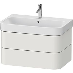 Duravit Happy D.2 Plus Waschtisch-Unterschrank HP4387039390000 77,5 x 49 cm, nordic weiß seidenmatt, 2 Schubkästen