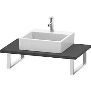 Duravit L-Cube Konsole LC106C04949 Stärke 3 cm, graphit matt, für Aufsatzbecken, variabel