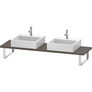 Duravit L-Cube Konsole LC105C09090 Stärke 3 cm, flannel grey seidenmatt, für Aufsatzbecken, variabel