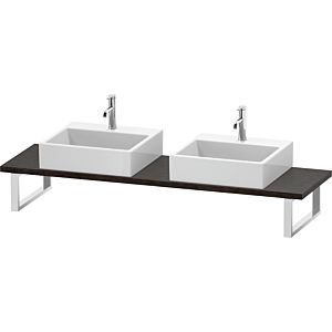 Duravit L-Cube console LC105C07272 thickness 3 cm, brushed dark oak, for Wash Bowls , variable
