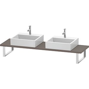 Duravit L-Cube Konsole LC105C04343 Stärke 3 cm, basalt matt, für Aufsatzbecken, variabel