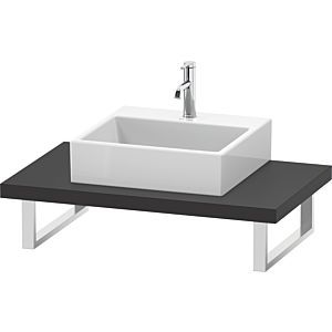 Duravit L-Cube Konsole LC102C08080 Stärke 4.5 cm, graphit supermatt, für Aufsatzbecken, variabel