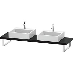 Duravit L-Cube Konsole LC101C04040 Stärke 4.5 cm, schwarz hochglanz, für Aufsatzbecken, variabel