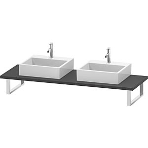 Duravit DuraStyle DS107C04949 pour Vasques  à poser , 2 découpes, épaisseur 3 cm, graphite mat