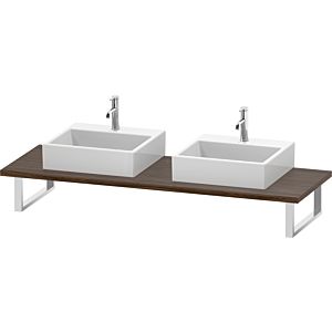 Duravit DuraStyle DS107C02121 pour Vasques  à poser , 2 découpes, épaisseur 3 cm, noyer foncé