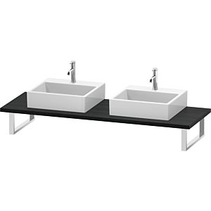 Duravit DuraStyle Konsole DS107C01616 für Aufsatzbecken, 2 Ausschnitte, Stärke 3 cm, Eiche schwarz