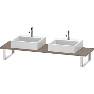Duravit DuraStyle Konsole DS105C07575 für Aufsatzbecken, 2 Ausschnitte, Stärke 3 cm, Leinen