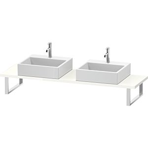 Duravit DuraStyle Konsole DS105C02222 für Aufsatzbecken, 2 Ausschnitte, Stärke 3 cm, weiß hochglanz