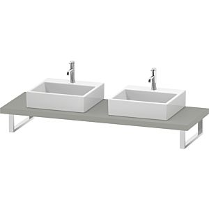 Duravit DuraStyle console DS103C00707 for Wash Bowls , 2 cutouts, thickness 4.5 cm, concrete gray matt