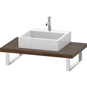 Duravit DuraStyle Konsole DS102C02121 für Aufsatzbecken, 1 Ausschnitt, Stärke 4.5 cm, Nussbaum dunkel
