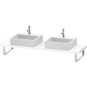 Duravit DuraStyle Konsole DS101C02222 für Aufsatzbecken, 2 Ausschnitte, Stärke 4.5 cm, weiß hochglanz