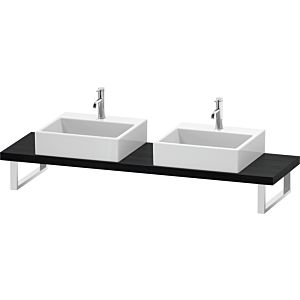 Duravit DuraStyle Konsole DS101C01616 für Aufsatzbecken, 2 Ausschnitte, Stärke 4.5 cm, Eiche schwarz