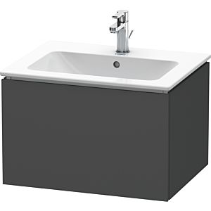 Duravit L-Cube Waschtischunterbau LC614004949 Graphit Matt, 62x40x48,1cm, 1 Auszug, wandhängend