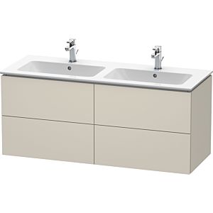 Duravit L-Cube Waschtisch-Unterschrank LC625909191 129x48,1x55cm, 4 Schubkästen, wandhängend, taupe matt