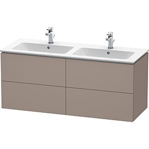 Duravit L-Cube Waschtischunterbau LC625904343 Basalt Matt, 129x55x48,1cm, 4 Schubladen