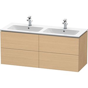 Duravit L-Cube Waschtisch-Unterschrank LC625903030 129x48,1x55cm, 4 Schubkästen, wandhängend, Eiche natur