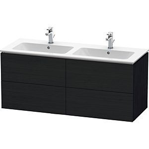 Duravit L-Cube meuble sous-vasque LC625901616 129x48,1x55cm, 4 tiroirs, mural, chêne noir
