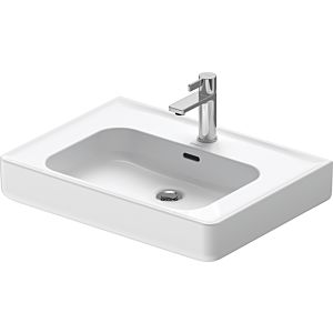 Duravit Soleil by Starck Waschtisch 23766500001 65 x 48 cm, weiß WonderGliss, mit Hahnloch, Überlauf, Hahnlochbank