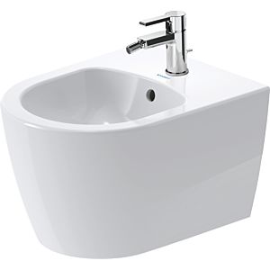 Duravit Me by Starck wall-mounted bidet 22901532001 37x48cm, with tap hole, overflow, tap hole bank, white satin finish, WonderGliss