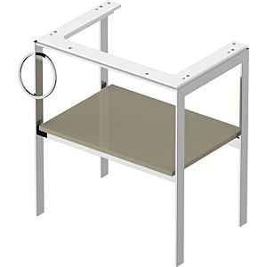 Duravit White Tulip washbasin console WT4543LH2H2 68.4 x 45 cm, stone gray high gloss, floor-standing, metal, 2000 towel rail on the left