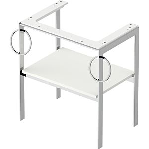 Duravit White Tulip console de lavabo WT4546B3636 68,4 x 45 cm, Weiß Seidenmatt , sur pied, métal, 2 porte-serviettes