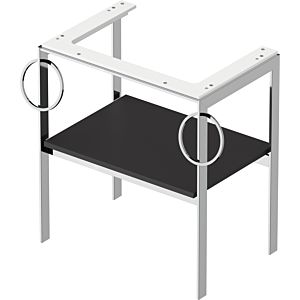 Duravit White Tulip console de lavabo WT4546B5858 68,4 x 45 cm, Graphit , sur pied, métal, 2 porte-serviettes