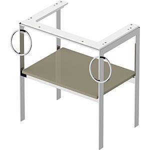 Duravit White Tulip washbasin console WT4546BH2H2 68.4 x 45 cm, stone gray high gloss, floor-standing, metal, 2 towel rails