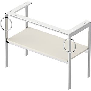 Duravit White Tulip Waschtisch-Konsole WT4547B3939 98,4 x 45 cm, Nordic Weiß Seidenmatt, bodenstehend, Metall, 2 Handtuchhalter