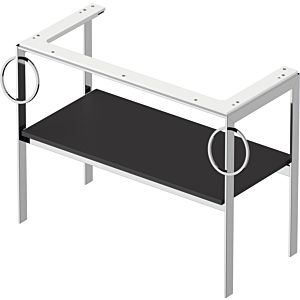 Duravit White Tulip Waschtisch-Konsole WT4547B5858 98,4 x 45 cm, Graphit Seidenmatt, bodenstehend, Metall, 2 Handtuchhalter