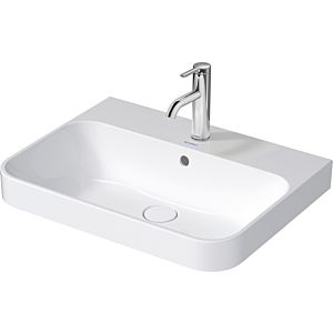 Duravit Happy D.2 washbasin 23606013601 60 x 46 cm, ground, without tap hole, with overflow, tap platform, anthracite matt WonderGliss